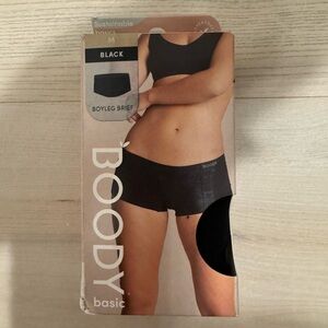 Boody Black Boyleg Briefs Medium